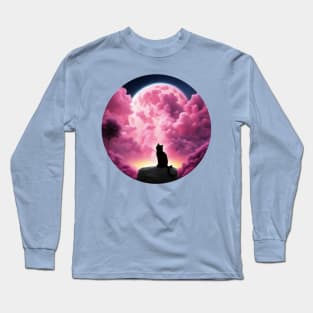 Moon Cat Long Sleeve T-Shirt